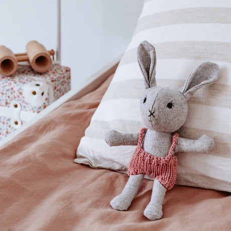 agatha rabbit- soft toy by and the little dog laughed