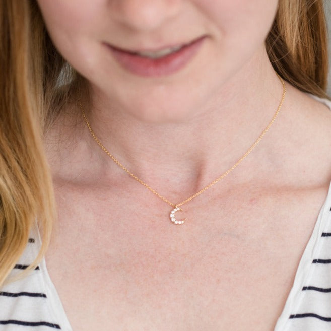 Mama & Me Moon and Star Necklace Set by Helmsie