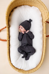 Hudson Ribbed Zipper Footie by Lou Lou & Company