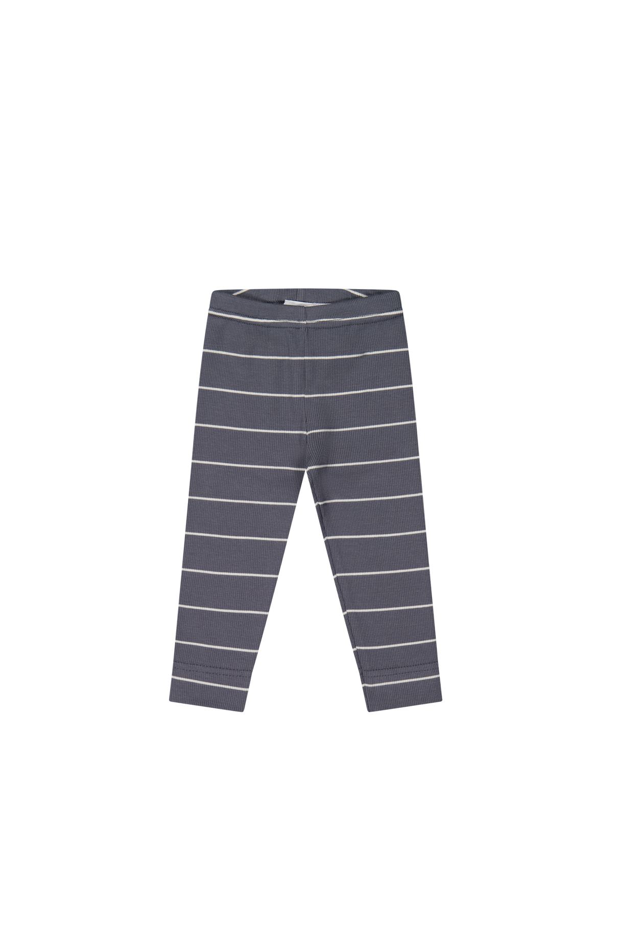 Organic Cotton Fine Rib Legging - Gracelyn Stripe Lava/Cloud by Jamie Kay
