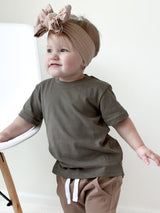 Elevated Tee - Dark Moss by Little Bipsy