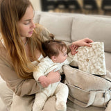 Soft & Secure Baby Changing Pad: Floral Nude by Cherubin Chic