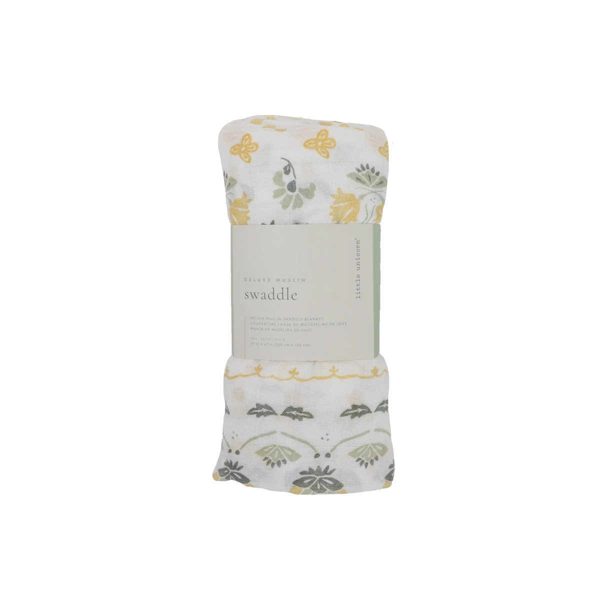 Deluxe Muslin Swaddle Blanket - Heirloom Floral by Little Unicorn