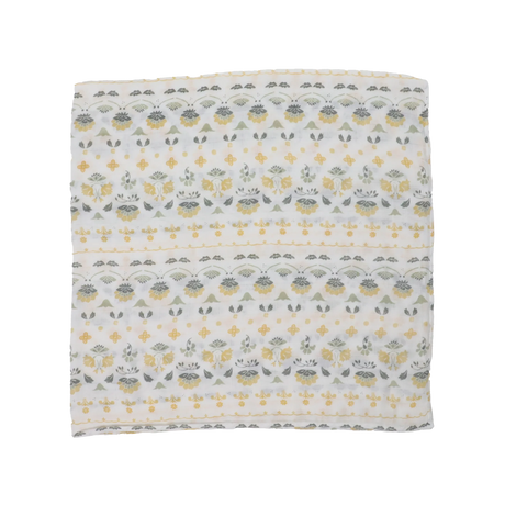 Deluxe Muslin Swaddle Blanket - Heirloom Floral by Little Unicorn