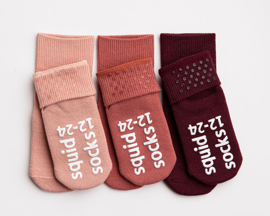 Courtney Collection- Light Pink, Rose, Plum by Squid Socks