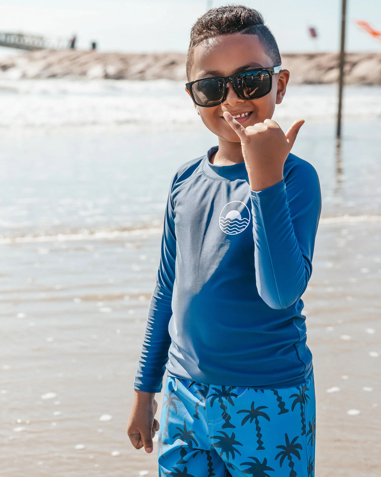 Icon Long Sleeve Rashguard - Navy by Feather 4 Arrow