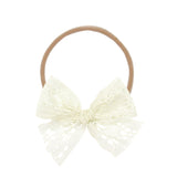 Lace Bow - Ivory Daisy Headband by Lou Lou & Company