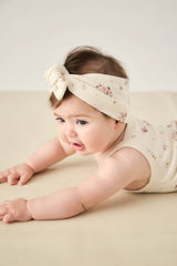 Organic Cotton Headband - Lauren Floral Tofu by Jamie Kay