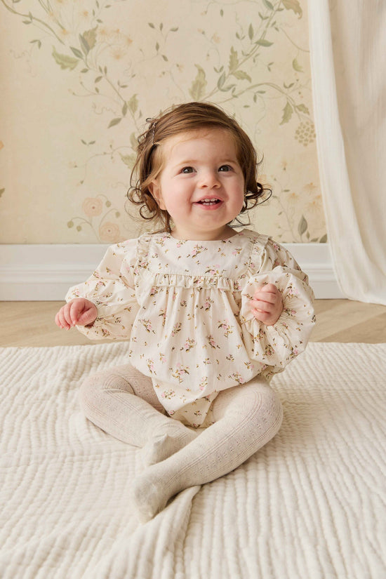 Organic Cotton Frances Playsuit - Bianca Antique by Jamie Kay