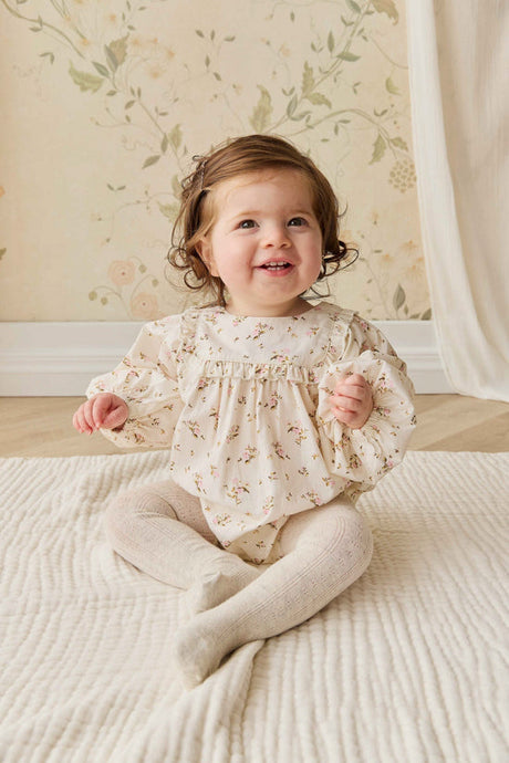 Organic Cotton Frances Playsuit - Bianca Antique by Jamie Kay
