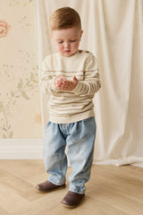 Malcolm Knitted Jumper - Malcolm Stripe Cloud/Brioche by Jamie Kay