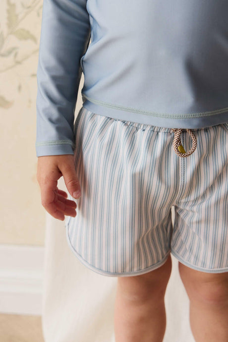 Declan Board Short - Variegated Stripe Cenote by Jamie Kay