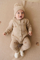 Easton Onepiece - Forest Acorns Cashew Marle by Jamie Kay