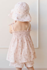 Organic Cotton Ellie Top - Petite Fleur Soft Peony by Jamie Kay