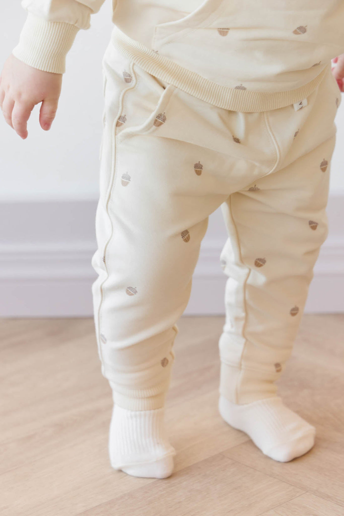 Organic Cotton Jalen Track Pant - Acorns Whitecap Gray by Jamie Kay