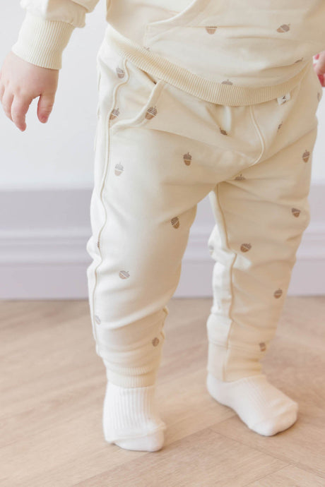Organic Cotton Jalen Track Pant - Acorns Whitecap Gray by Jamie Kay