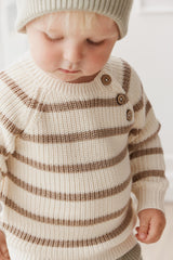Frankie Jumper - Frankie Stripe Cashew by Jamie Kay