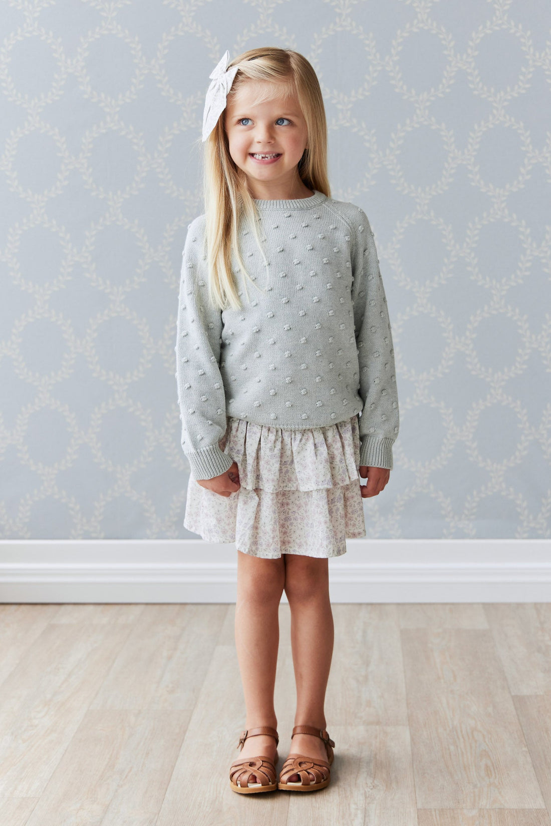 Dotty Knit Jumper - Ocean Spray Marle by Jamie Kay