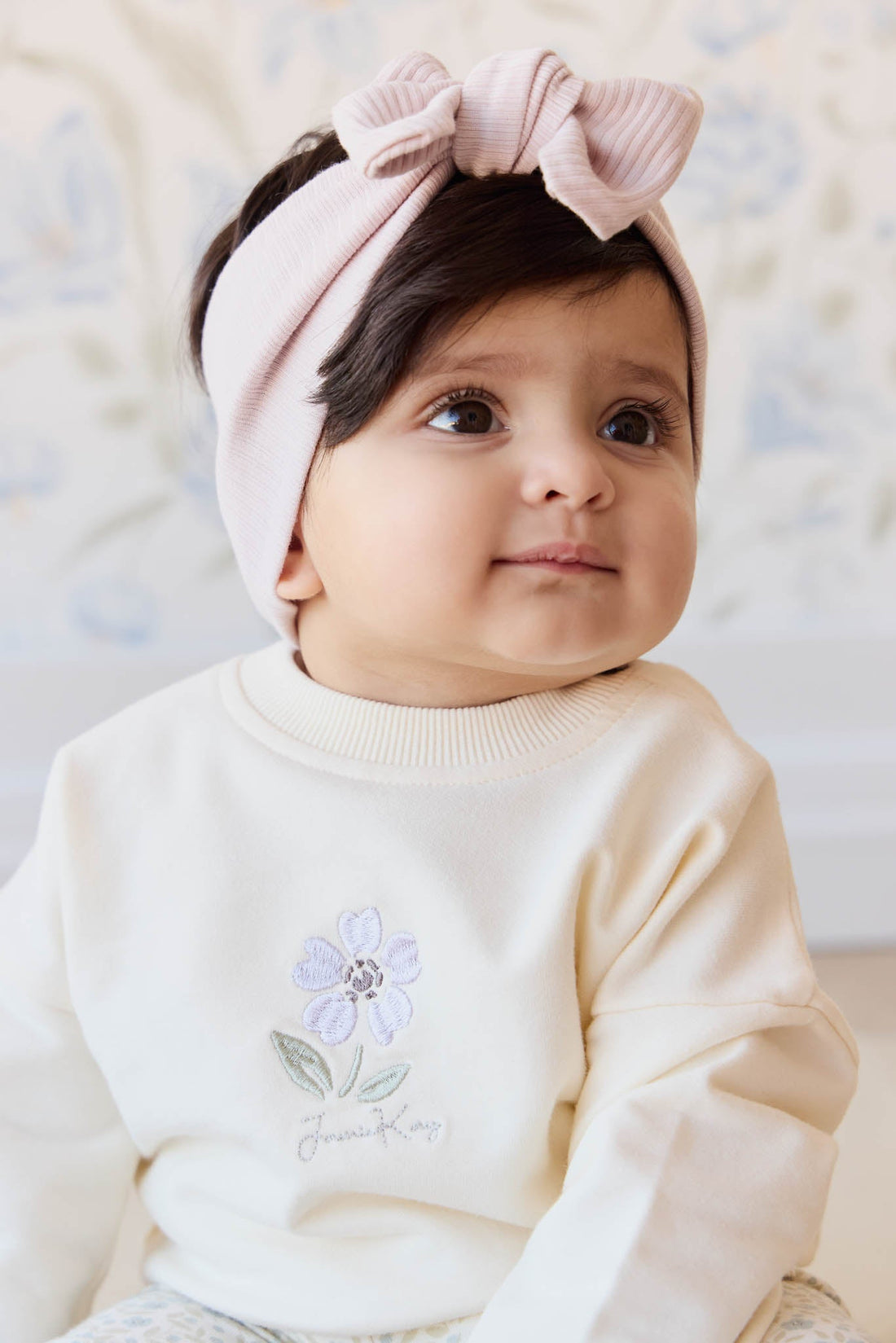 Organic Cotton Bobbie Sweatshirt - Parchment Lola by Jamie Kay