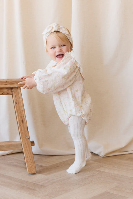 Organic Cotton Muslin Malia Playsuit- Emelia Pink by Jamie Kay