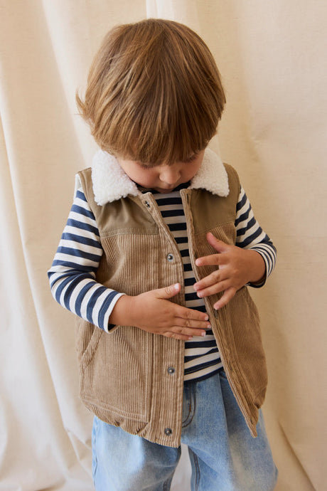 Spencer Vest- Brioche/Pecan by Jamie Kay
