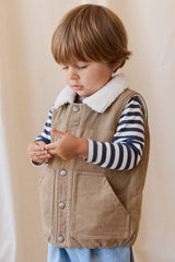 Spencer Vest- Brioche/Pecan by Jamie Kay