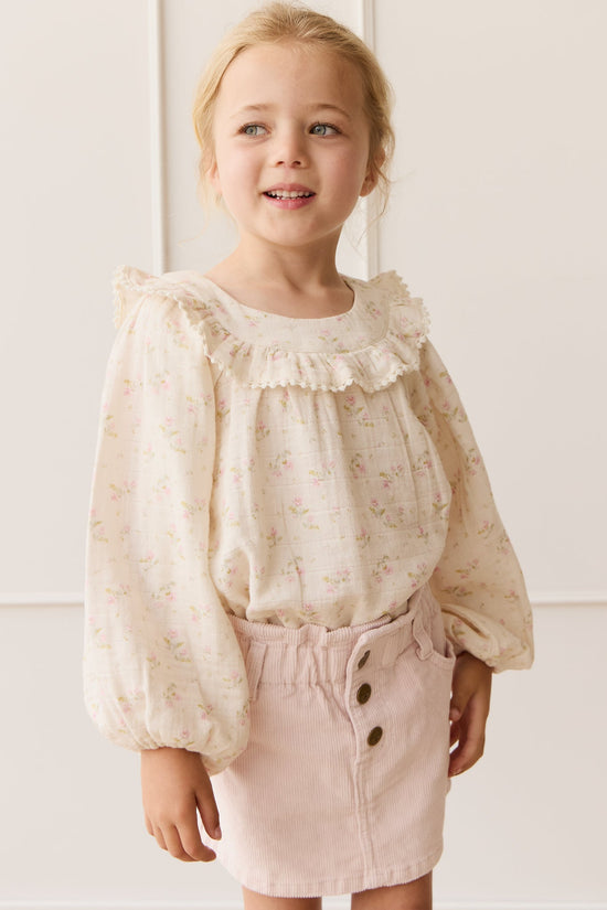 Organic Cotton Muslin Cleo Blouse - Emelia Pink by Jamie Kay