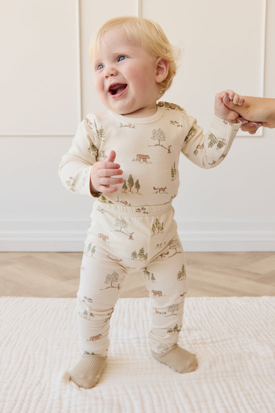 Organic Cotton Fernley Bodysuit- Pine Forest Friends by Jamie Kay