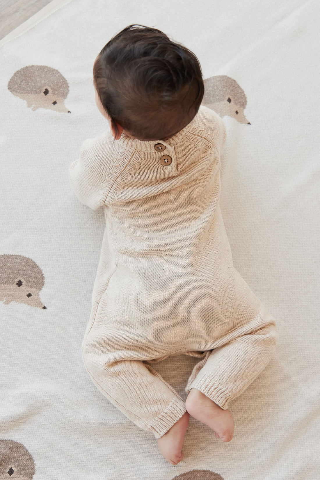 Theo Onepiece - Oatmeal Marle Hedgehog by Jamie Kay