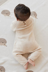 Theo Onepiece - Oatmeal Marle Hedgehog by Jamie Kay