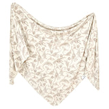 Knit Swaddle Blanket - Jurassic Park Fossils by Copper Pearl