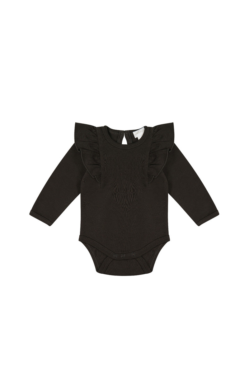 Pima Cotton Fleur Long Sleeve Bodysuit - Kalamata by Jamie Kay