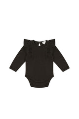 Pima Cotton Fleur Long Sleeve Bodysuit - Kalamata by Jamie Kay