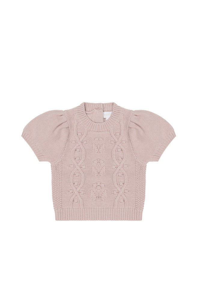 Vivienne Knitted Top - Dusky Rose by Jamie Kay
