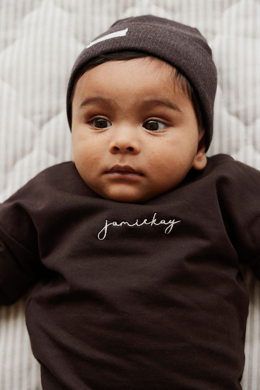 Organic Cotton Damien Sweatshirt - Dark Chocolate by Jamie Kay