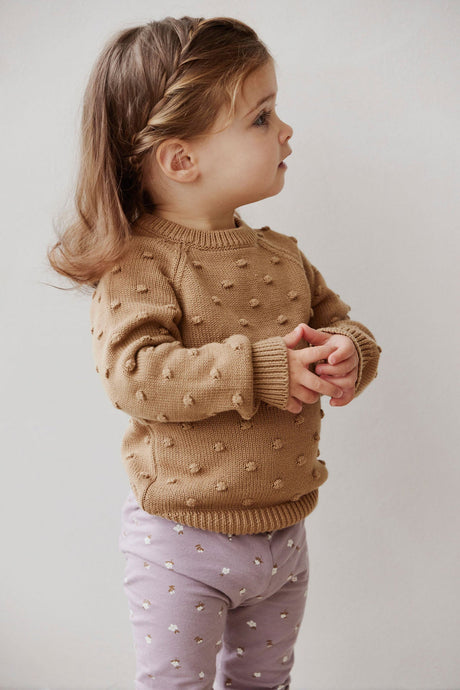 Dotty Knit Jumper - Caramel Cream by Jamie Kay