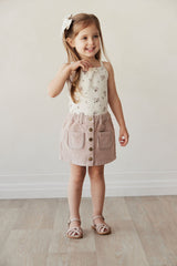 Elodie Cord Skirt - Dusky Rose by Jamie Kay
