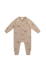 Easton Onepiece - Forest Acorns Cashew Marle by Jamie Kay