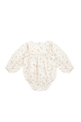 Organic Cotton Frances Playsuit - Bianca Antique by Jamie Kay
