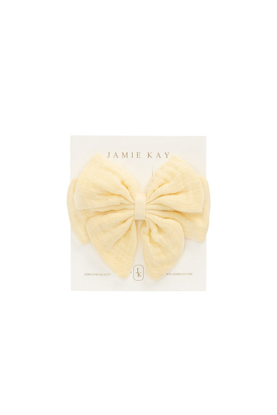 Organic Cotton Muslin Annalise Bow - Sunshine by Jamie Kay