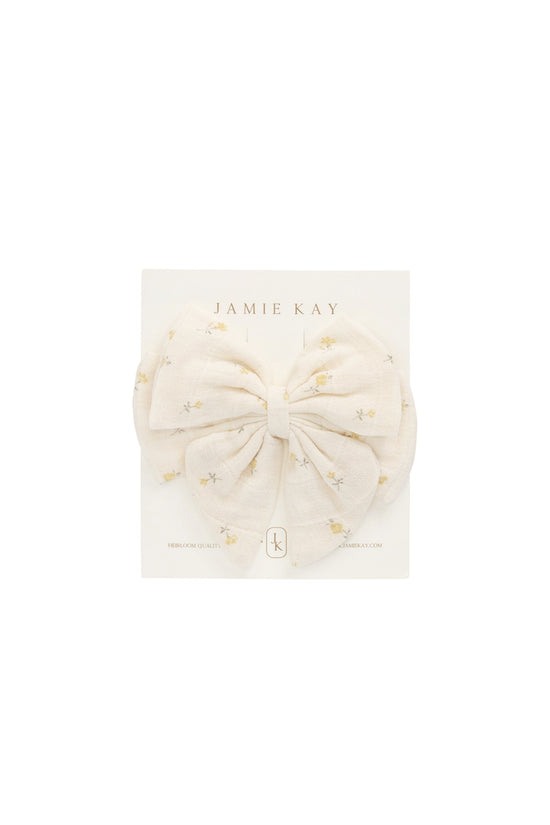 Organic Cotton Muslin Annalise Bow - Vintage Ditsy by Jamie Kay