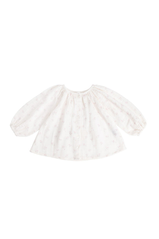 Organic Cotton Muslin Heather Blouse - Pauline Pink by Jamie Kay