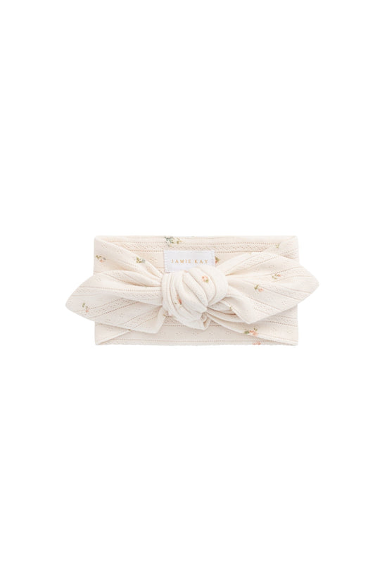 Organic Cotton Pointelle Headband - Sweet Magnolia Simple by Jamie Kay