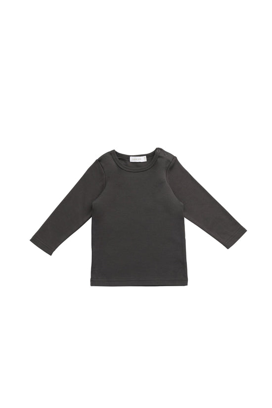 Pima Cotton Vinny Long Sleeve Top - Bistre by Jamie Kay