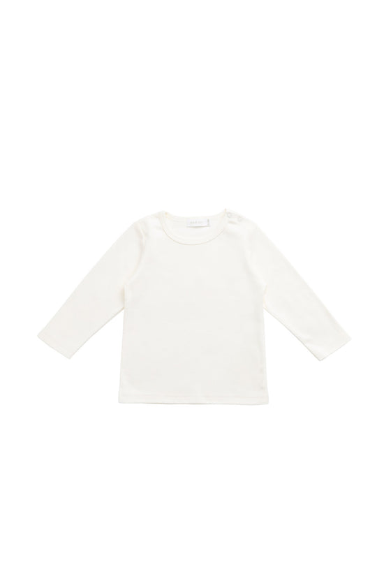 Pima Cotton Vinny Long Sleeve Top - Cloud by Jamie Kay