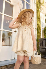 Organic Cotton Muslin Elodie Short - Pauline Chamomile by Jamie Kay