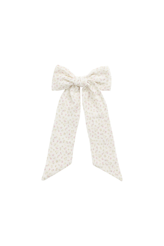 Organic Cotton Muslin Alora Bow- Pippa Pink by Jamie Kay