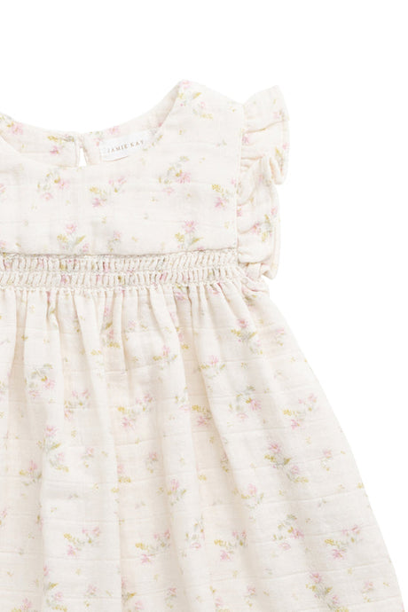 Organic Cotton Muslin Tiana Dress- Emelia Pink by Jamie Kay
