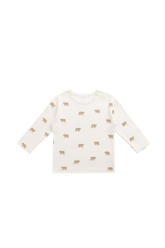 Pima Cotton Arnold Long Sleeve Top- Cub Walk Samoyed by Jamie Kay