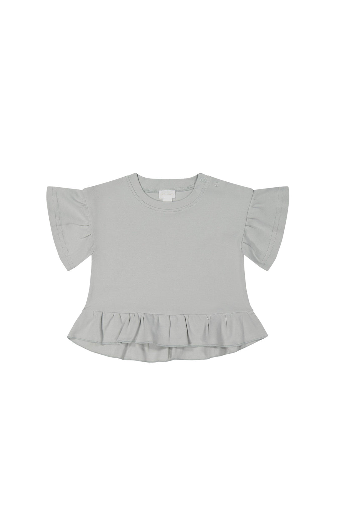 Pima Cotton Courtney Ruffle Top - Dawn Blue by Jamie Kay